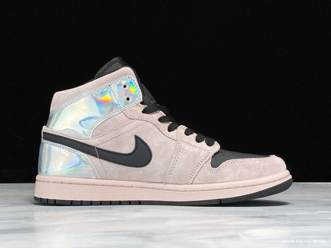 Rep BQ6472-602 Mid Powder Air Jordan Dirty (W) Iridescent 1 0806